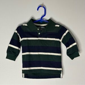 Greendog Little Boys Stripe Long Sleeve Polo Shirt size 3-6 months NWT B5098